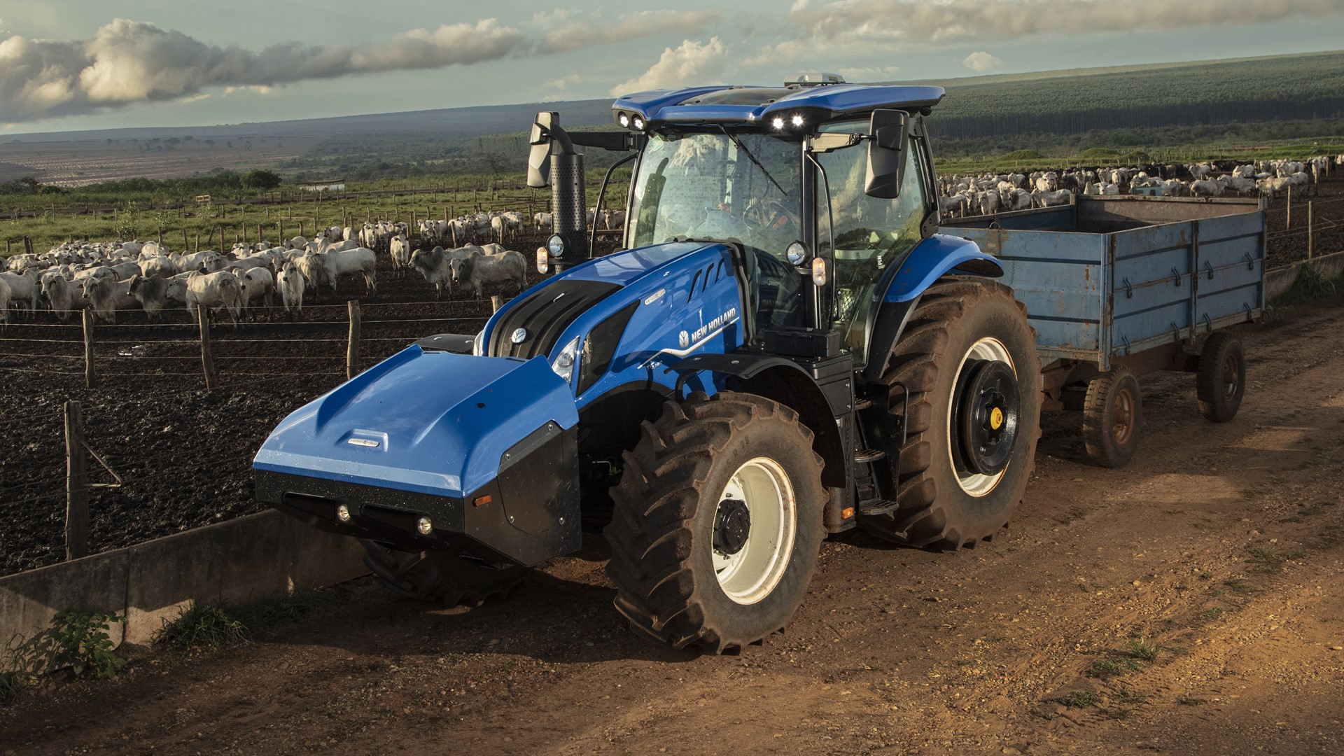 Trator T6.180 Methane Power da New Holland é o primeiro movido a biometano no
Brasil (Foto: New Holland/Divulgação)