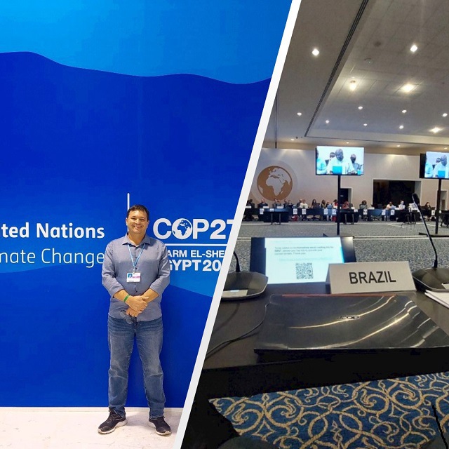 Marcelo Morandi está representando a Embrapa na 27ª Conferência de Mudanças Climáticas da ONU (COP27), que ocorre de 6 a 18 de novembro em Sharm el-Sheikh, no Egito; Foto: Divulgação Embrapa