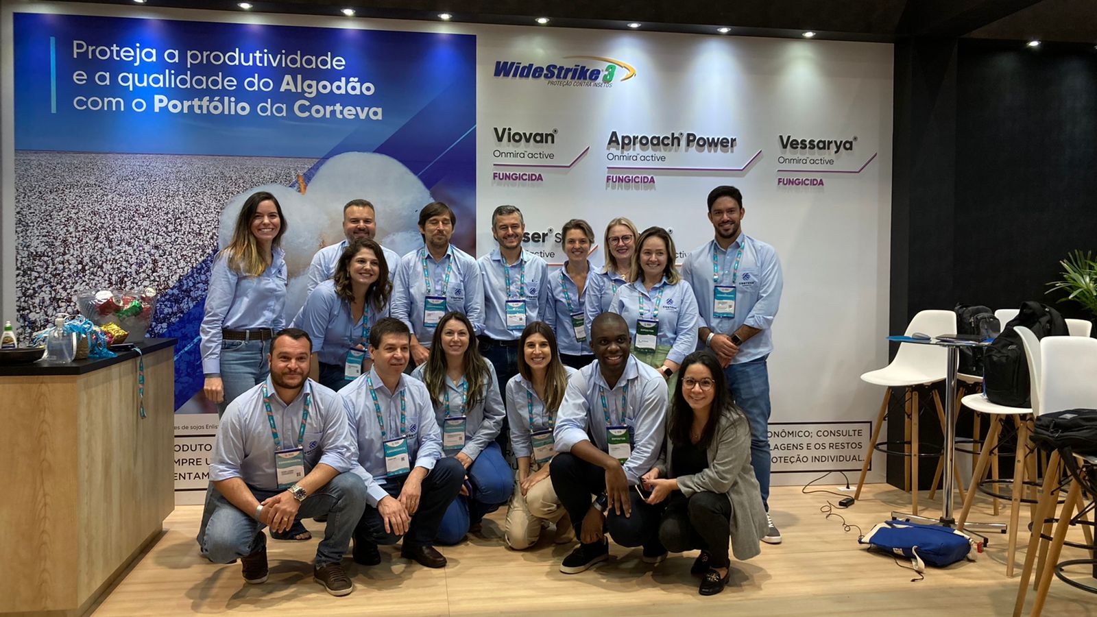 Equipe de especialistas da&nbsp;Corteva Agriscience presente na&nbsp;13ª edição do Congresso Brasileiro do Algodão (CBA). - Foto: Cultivar&nbsp;