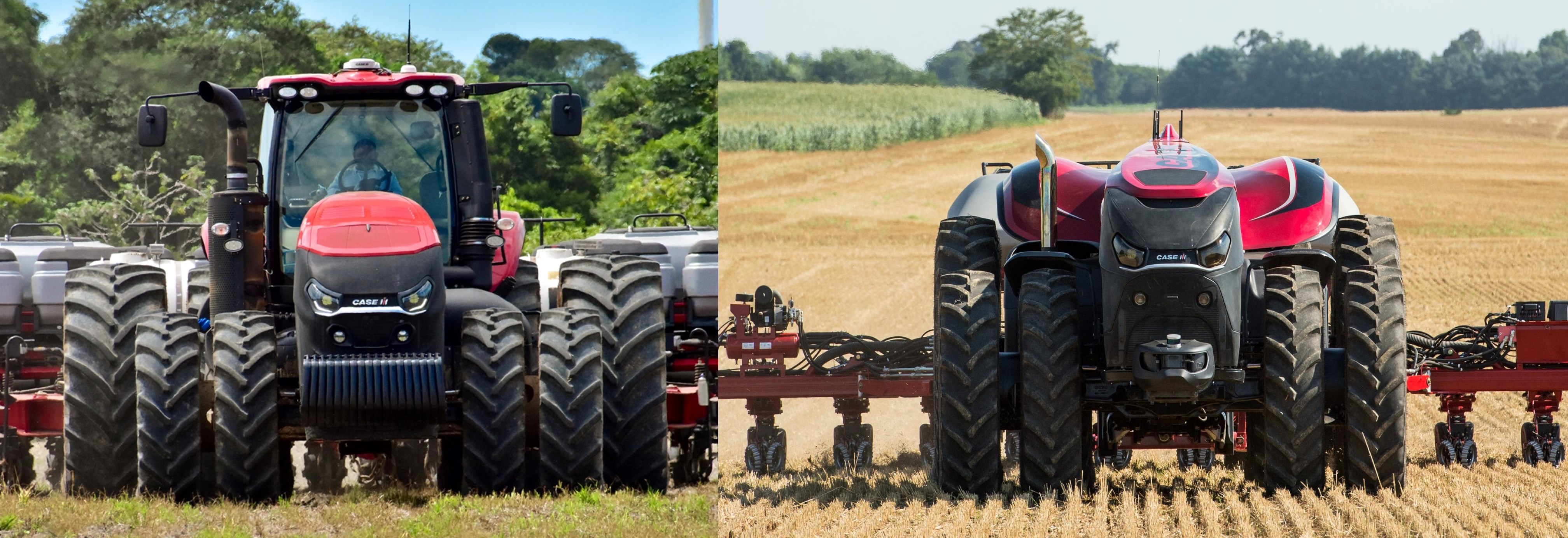 O visual externo da série foi renovado, lembrando o trator autônomo da Case IH