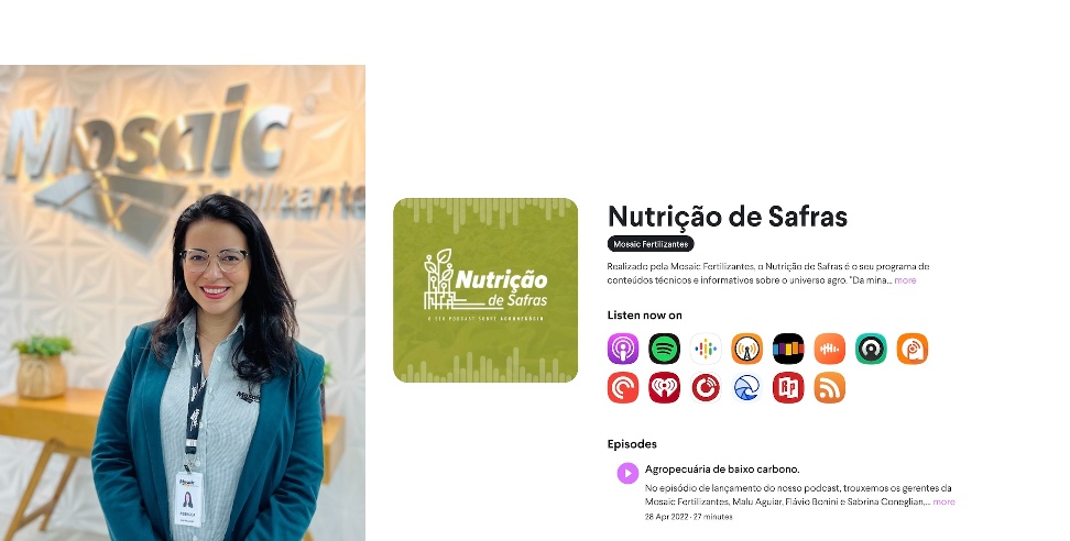 “O podcast chega para agregar como mais um canal de informações confiáveis e de qualidade ao agricultor”, explica Rebecca Guimarães