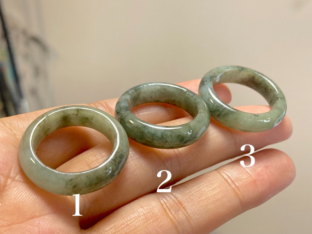 ARG23-128 ミャンマー産 19.5号 天然 本翡翠 リング くりぬき 指輪