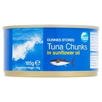 Dunnes Stores Tuna Chunks in Sunflower Oil 185g