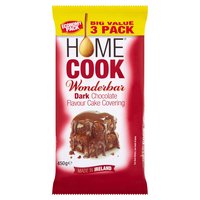 Homecook Wonderbar Dark Chocolate Flavour Cake Covering 450g Big Value 3 Pack