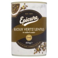 Epicure Bijoux Verts Lentils in Salted Water 400g