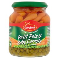 Sunny South Petit Pois & Baby Carrots 340g