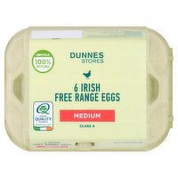 Dunnes Stores 6 Irish Free Range Eggs Medium