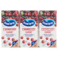 Ocean Spray Cranberry Classic Juice Drink 3 x  200ml