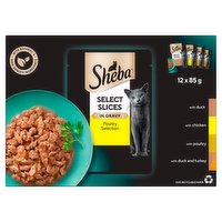 Sheba Select Slices in Gravy Poultry Selection 12 x 85g (1.02kg)