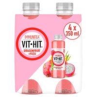 Vit Hit Immunitea Dragonfruit + Yuzu Zinc + Ceylon Tea 4 x 350ml