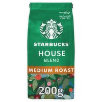 Starbucks House Blend Medium Roast Ground Coffee, Bag 200g