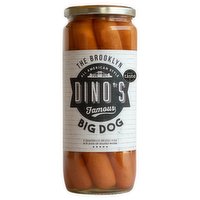 Dino's Famous 8 The Brooklyn Big Dog Beechwood Smoked Pork Hot Dogs 1030g