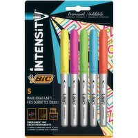 BIC Marking Permanent Markers - Assorted Intense Colours, Pack of 5