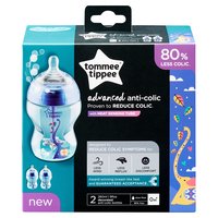 Tommee Tippee 2 Advanced Anti-Colic Decorated Anti-Colic Bottles Mixed Slow Flow 0m+ 260ml