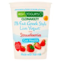 Irish Yogurts Clonakilty 0% Fat Greek Style Live Yogurt with Strawberry 450g