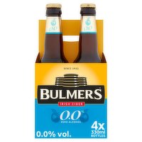 Bulmers Irish Cider 0.0% Zero Alcohol 4 x 330ml