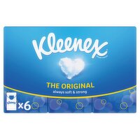 Kleenex® Original Tissues - Always soft & strong – 6 Pack of Pocket tissues