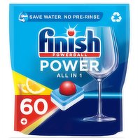 Finish Power All in One Dishwasher Tablets Lemon 60 Tablets