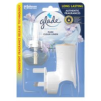 Glade Scented Oil Plug In Air Freshener Holder + Refill Clean Linen 20ml