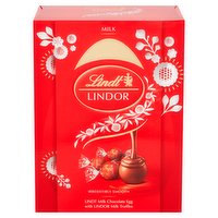 Lindt Milk Chocolate Easter Egg with LINDOR Milk Truffles 133g