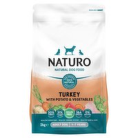 Naturo Natural Dog Food Turkey with Potato & Vegetables Adult Dog 1-7 Years 2kg