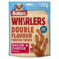 BAKERS Whirlers Bacon and Cheese Dog Treats 130g