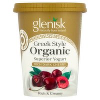 Glenisk Greek Style Organic Superior Yogurt Rich Dark Cherry 450g