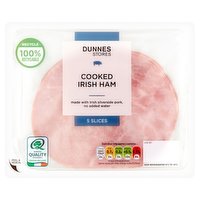 Dunnes Stores Cooked Irish Ham 5 Slices 100g