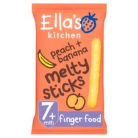 Ella's Kitchen Organic Peach and Banana Melty Sticks Baby Snack 7+ Months 16g