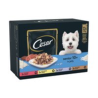 Cesar Senior Wet Dog Food Pouches Mixed Selection in Jelly 12 x 100g