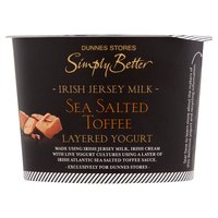Dunnes Stores Simply Better Irish Jersey Milk Sea Salted Toffee Layered Yogurt 150g