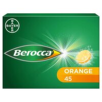 Berocca Orange Flavour 45 Sugar Free Effervescent Tablets