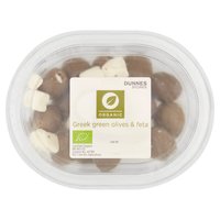 Dunnes Stores Organic Greek Green Olives & Feta 125g