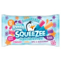 Eezy Freezzy Squeeze Strawberry, Orange, Apple & Blackcurrant Freezable Pops 10 x 50ml (500ml)