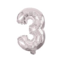 Silver Foil Balloon No. 3  (32cm)