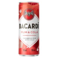 Bacardí Rum & Cola Rum Mixed Drink 250ml