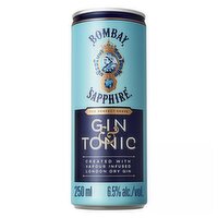 BOMBAY SAPPHIRE Gin & Tonic Premix Cocktail, 25cl