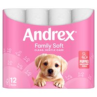 Andrex Gentle Clean Toilet Tissue 12 Rolls