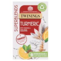 Twinings Superblends Turmeric 20 Biodegradable Plant Based Tea Bags 40g