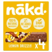 Nākd Raw Fruit & Nut Bars Lemon Drizzle 4 x 35g