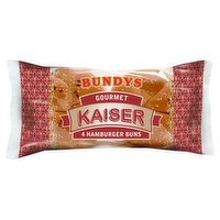 Bundys Gourmet Kaiser 4 Hamburger Buns 280g