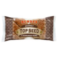 Bundys Gourmet Top Seed 4 Hamburger Buns 280g