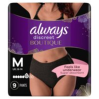 Always Discreet Boutique Black Incontinence Pants x9