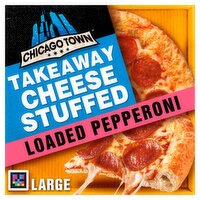 Chicago Town Takeaway Cheesy Stuffed Crust Pepperoni Large Pizza 640g