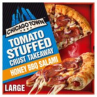 Chicago Town Takeaway Stuffed Crust BBQ Pepperoni Salami Large Pizza 635g