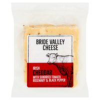 Sheridans Cheesemongers Bride Valley Cheddar with Sundried Tomato Rosemary & Black Pepper 120g
