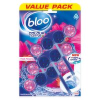 Bloo Colour Active + Fresh Flowers Rim Blocks 3 x 50g