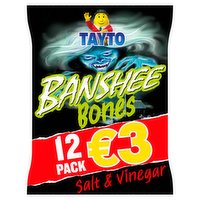 Tayto Banshee Bones Salt & Vinegar 12 pack flashed €3