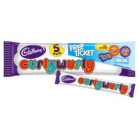 Cadbury Curly Wurly Chocolate Bar 5 Pack 107.5g