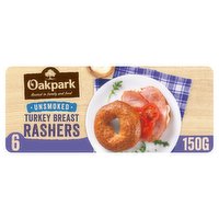 Oakpark 6 Unsmoked Turkey Breast Rashers 150g